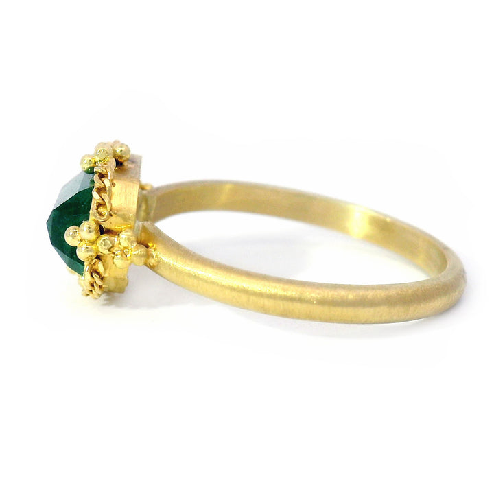 Yellow Gold and Emerald Ring - "Treasure Isle"