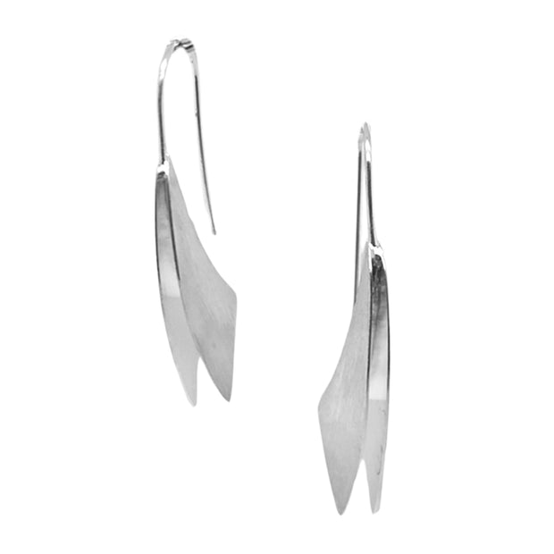 Sterling Silver Geometric Drop Earrings - "Engel"