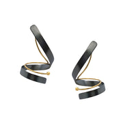 Gold Vermeil & Sterling Silver Earrings - "Spirals"