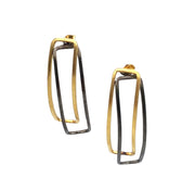 Gold Vermeil and Sterling Silver Earrings - "Kontra"