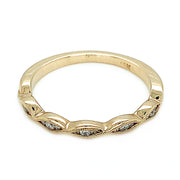 14K Yellow Gold and Diamond Band - "Brittany"