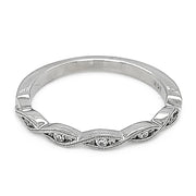 14K White Gold and Diamond Ring - "April"