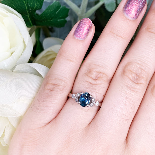 Montana Sapphire & Diamond Ring - "Montana Bloom"