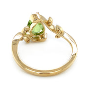 Yellow Gold and Peridot Vine Ring - "Fairy Isle"