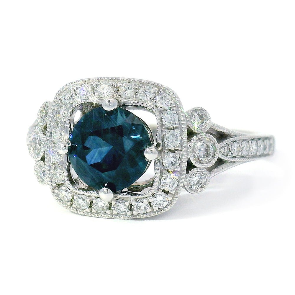 Montana Sapphire & Diamond Ring-"Delilah"