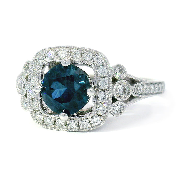 Montana Sapphire & Diamond Ring-"Delilah"