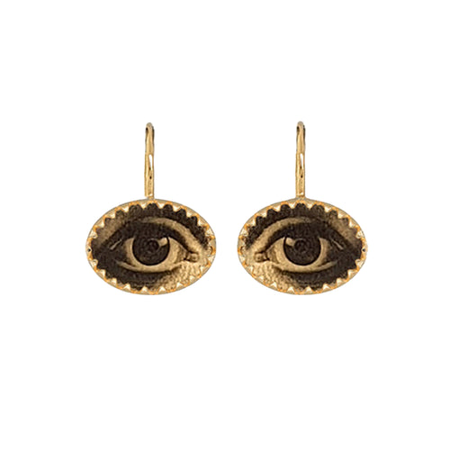 Gold Vermeil Earrings - "Lover's Eyes"