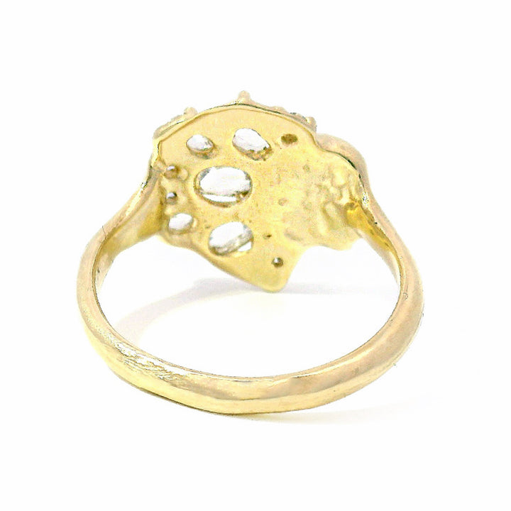 Diamond & Yellow Gold Ring - "Crown of Jewels"