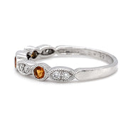 Citrine & Diamond Stackable Band