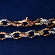 Diamond, Gold, & Platinum Three-Tone Bracelet - "Victorian"