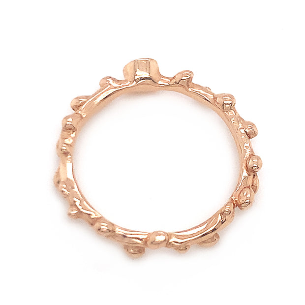 14K Rose Gold & Diamond Ring - "Bright Branch"