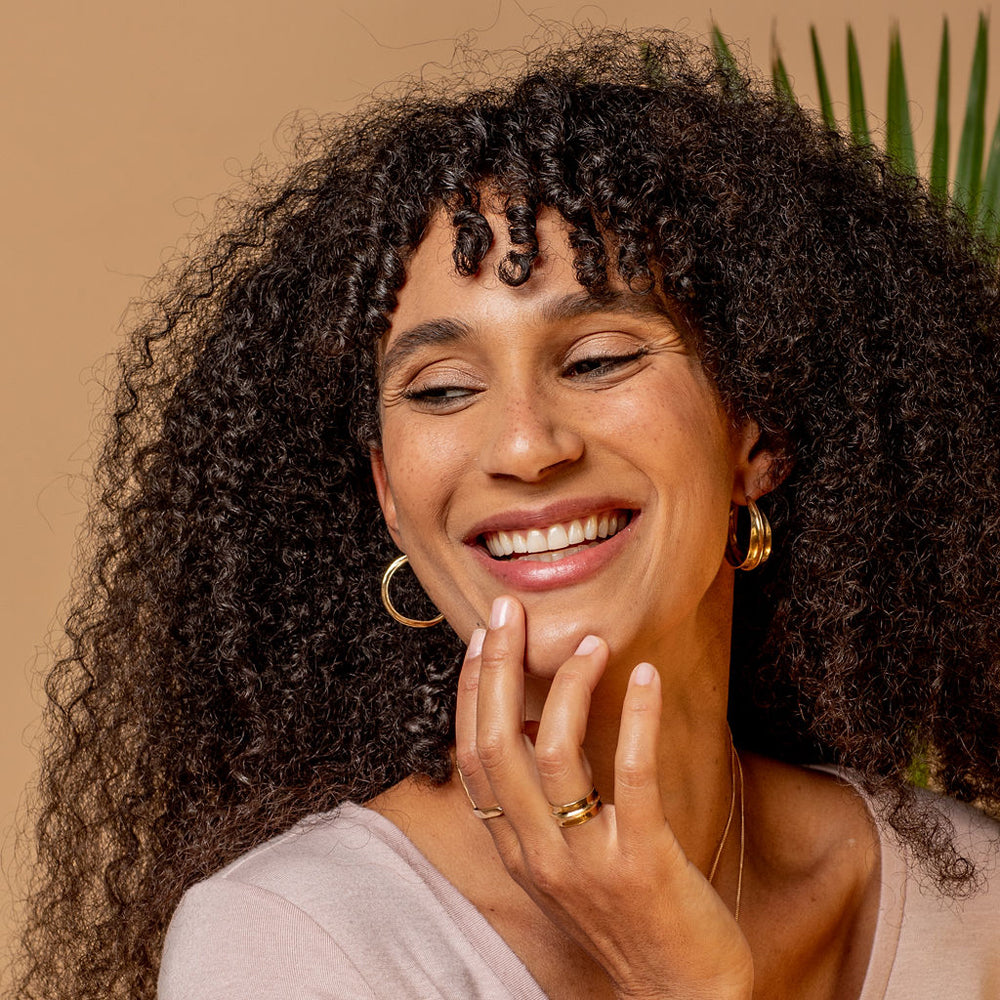 Medium Bronze Semi Hoop Earrings - "Sahara Ridge"