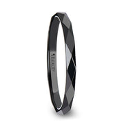 Black Ceramic Ring - "Davina"