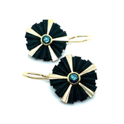 Teal Montana Sapphire Earrings- "Chroma Ray"