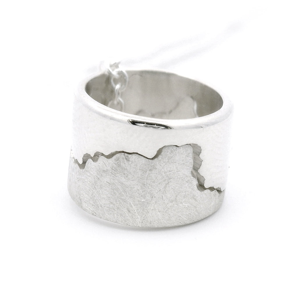 Sterling Silver Interlocking Mountain Pendant - "Crazy Mountains"