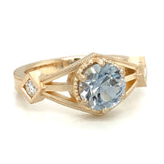 Montana Sapphire & Diamond Ring - "Harbor Mist"