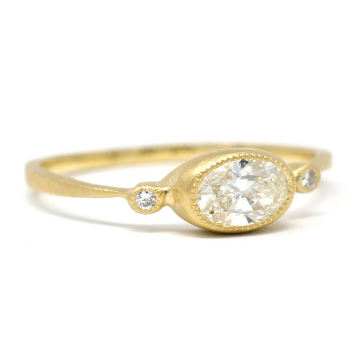 Dainty Diamond Engagement Ring - "Stars Aligned"