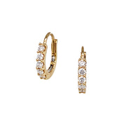 Gold & Diamond Huggie Earrings - "Taylor"