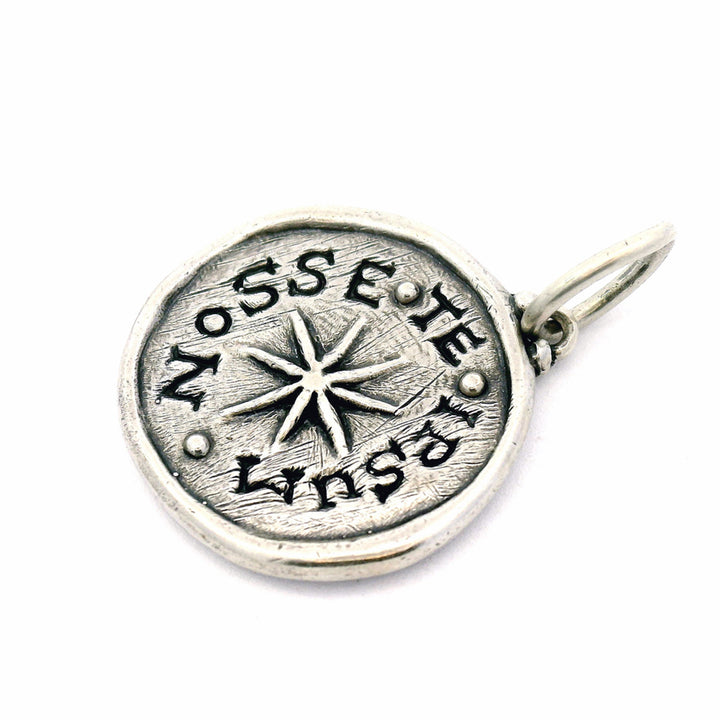 Sterling Silver & Diamond Pendant - "Know Thyself"