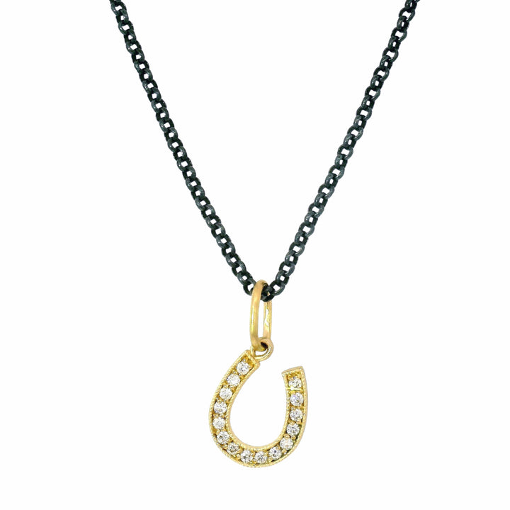 diamond horseshoe charm by Erica Molinari from Alara Jewelry