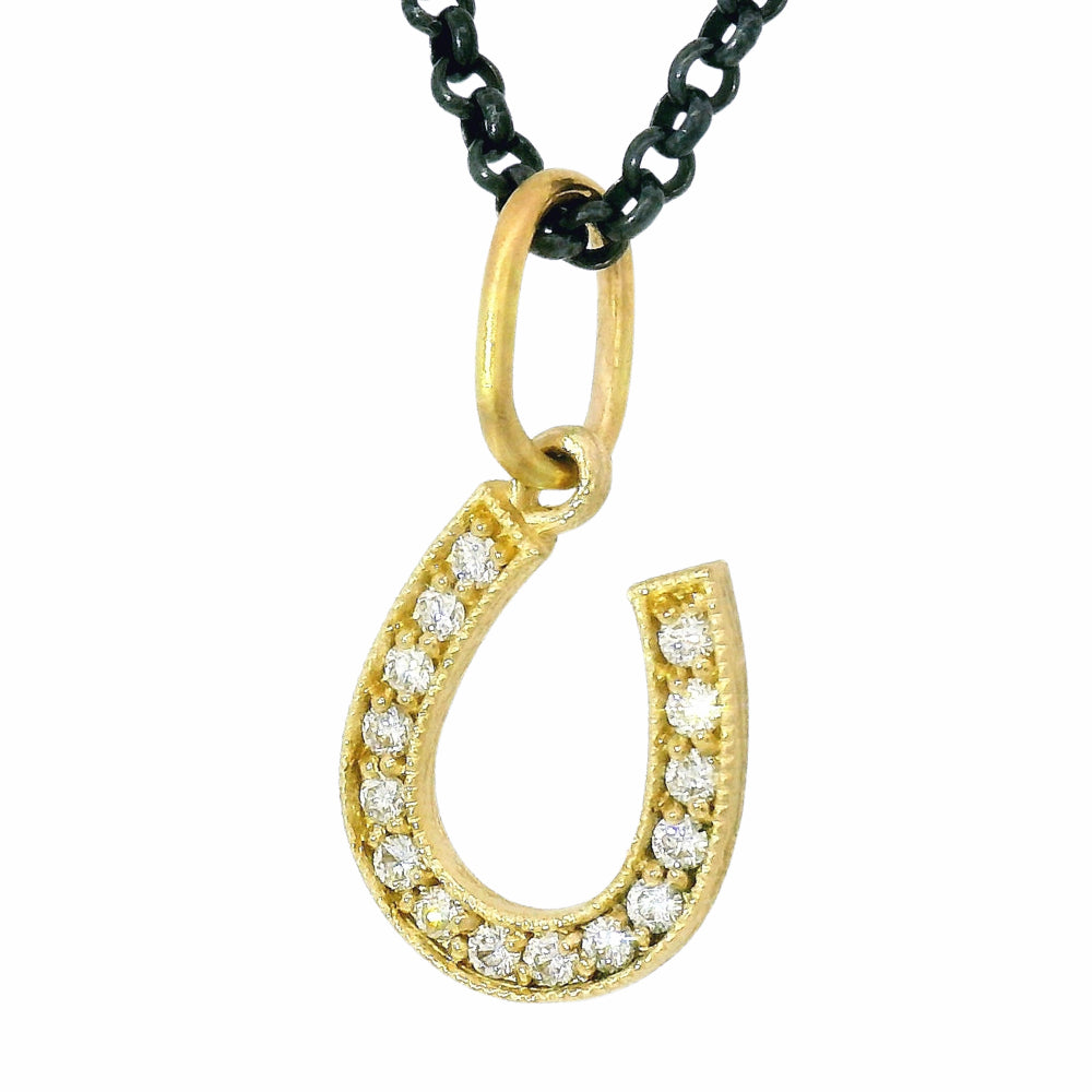 diamond horseshoe charm by Erica Molinari from Alara Jewelry