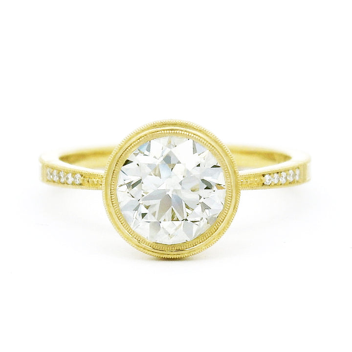 Old European Cut Diamond Engagement Ring - "Loyal Bezel"