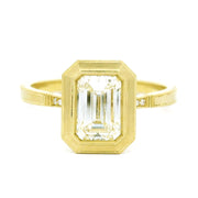 Emerald Cut Diamond Engagement Ring - "Mariana Bezel"