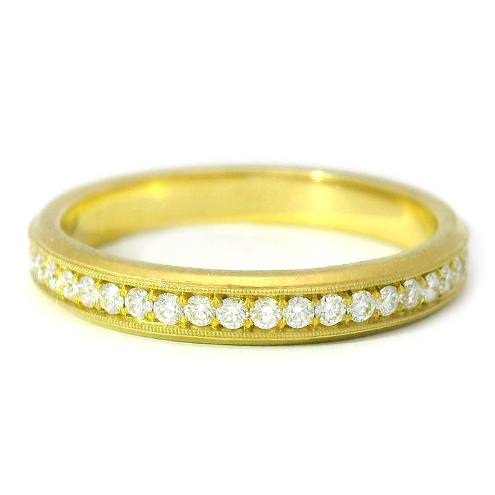 Diamond & Yellow Gold Eternity Band - "Hana"