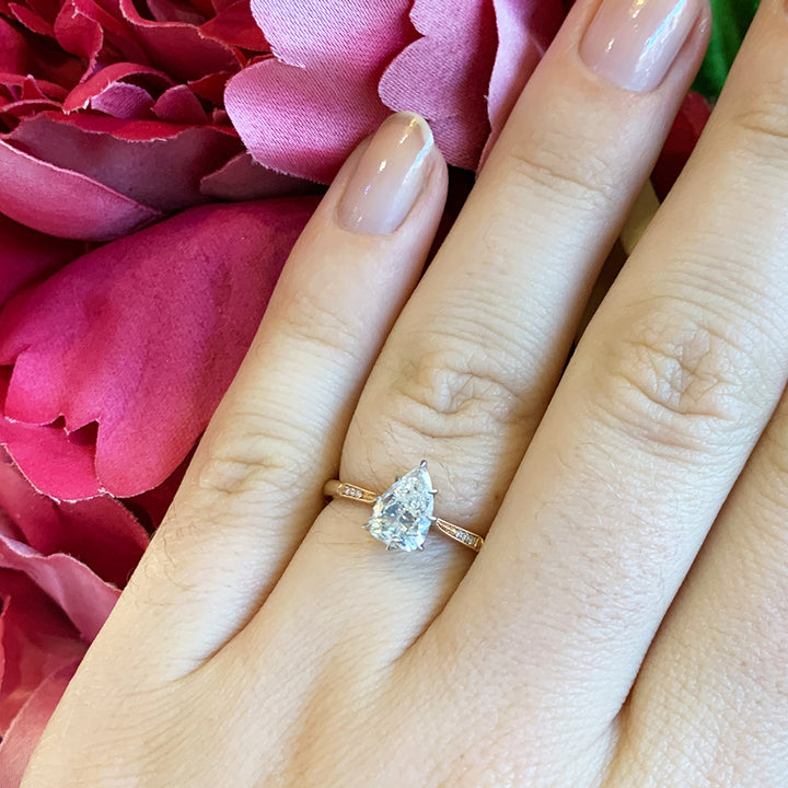 Pear-Shaped Diamond Engagement Ring - "Margot"