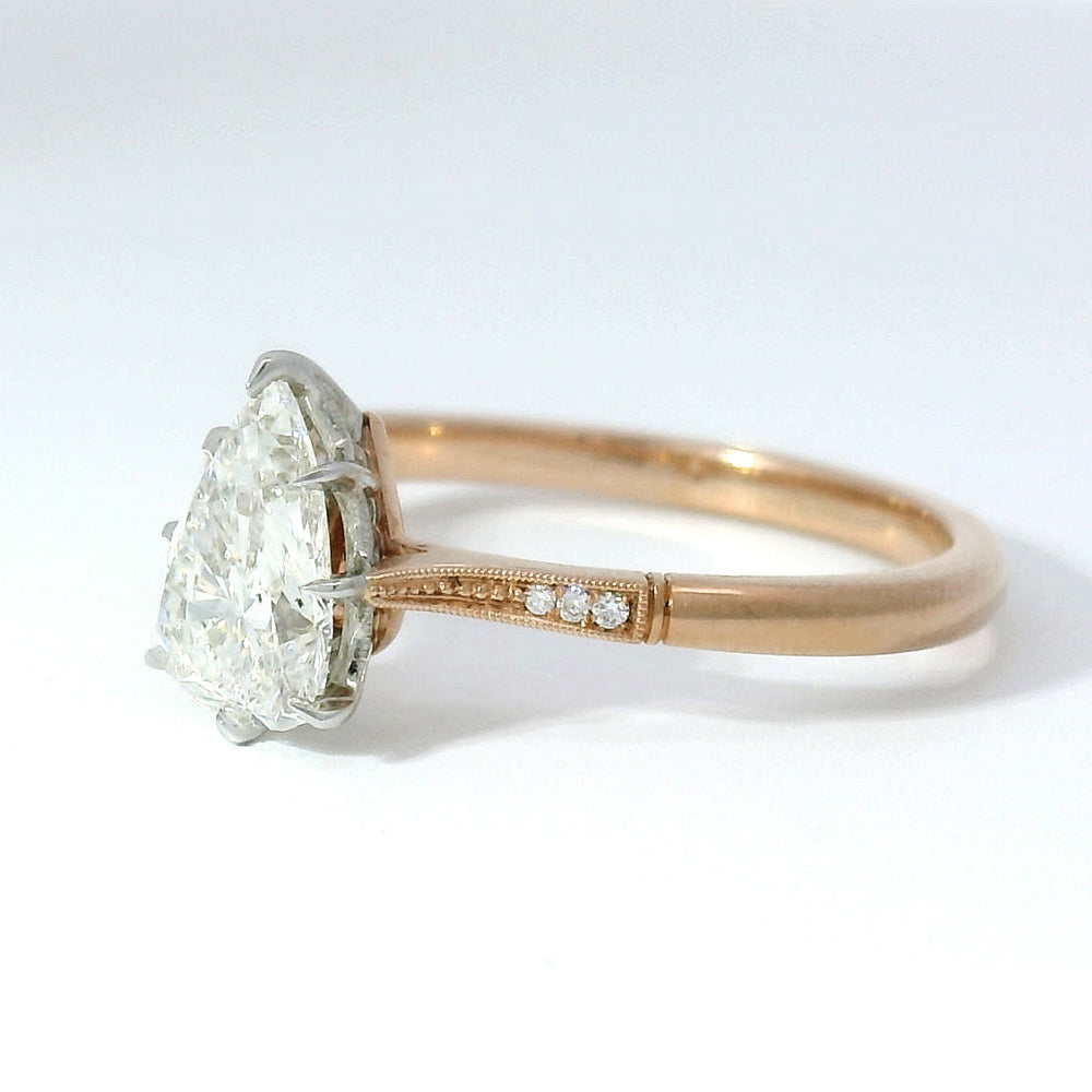 Pear-Shaped Diamond Engagement Ring - "Margot"