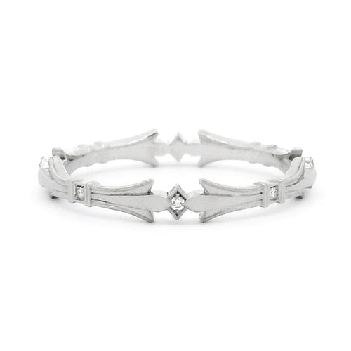 Diamond Wedding Band - "Laurel"