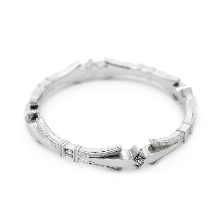 Diamond Wedding Band - "Laurel"