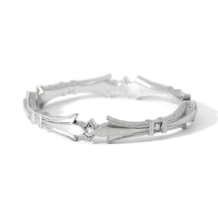 Diamond Wedding Band - "Laurel"