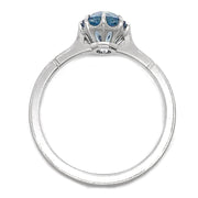 Montana Sapphire & Platinum Ring - "Victoria Solitaire"