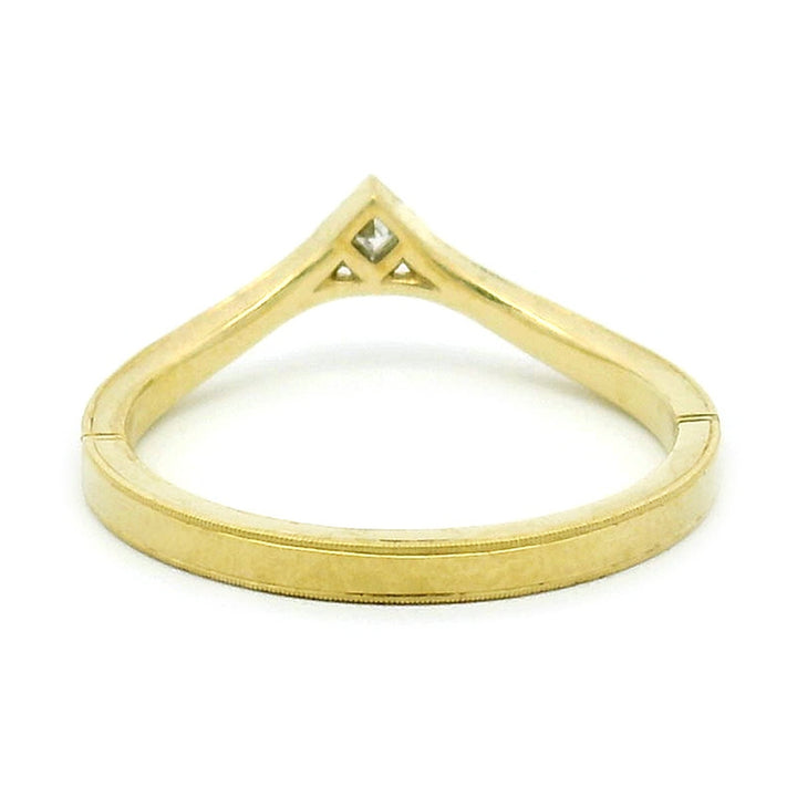 Diamond Contour Wedding Band - "Twyla"