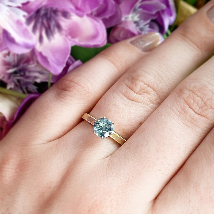Montana Sapphire Engagement Ring - "Grace Solitaire"