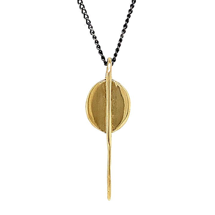 Yellow Gold & Sterling Silver Necklace - "Guardian"