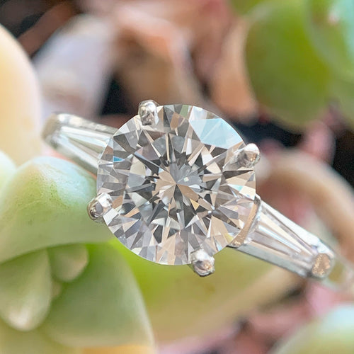 Platinum Diamond Engagement Ring - "Queen of Light"