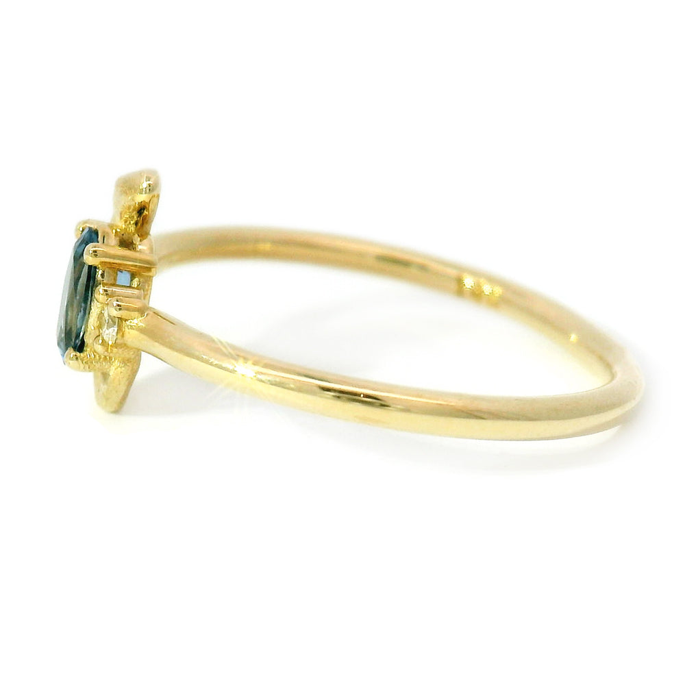 Oval Sapphire & Diamond Ring - "Paris Blue"