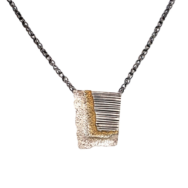 Sterling Silver & Gold Vermeil Pendant - "Viewpoint"