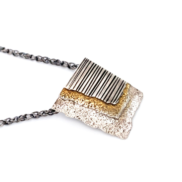 Sterling Silver & Gold Vermeil Pendant - "Viewpoint"