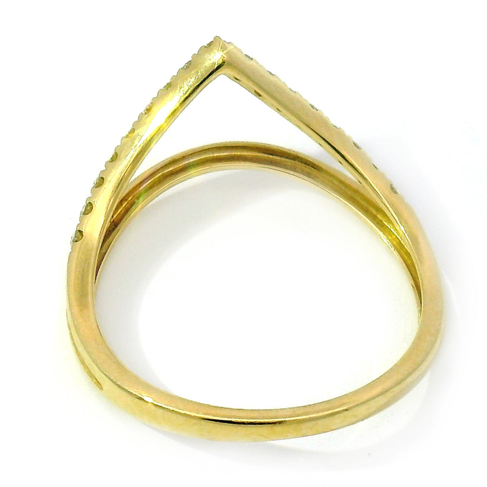 Yellow Gold & Diamond Contour Band - "Catwalk"