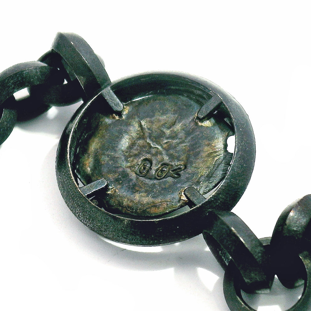 Back of Three Rounds turquoise bracelet from Alara Jewelry
