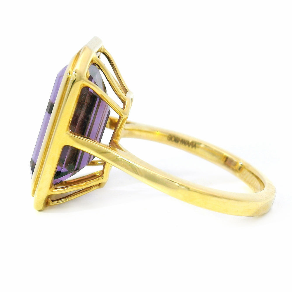 Emerald-Cut Amethyst Ring - "Manhattan"