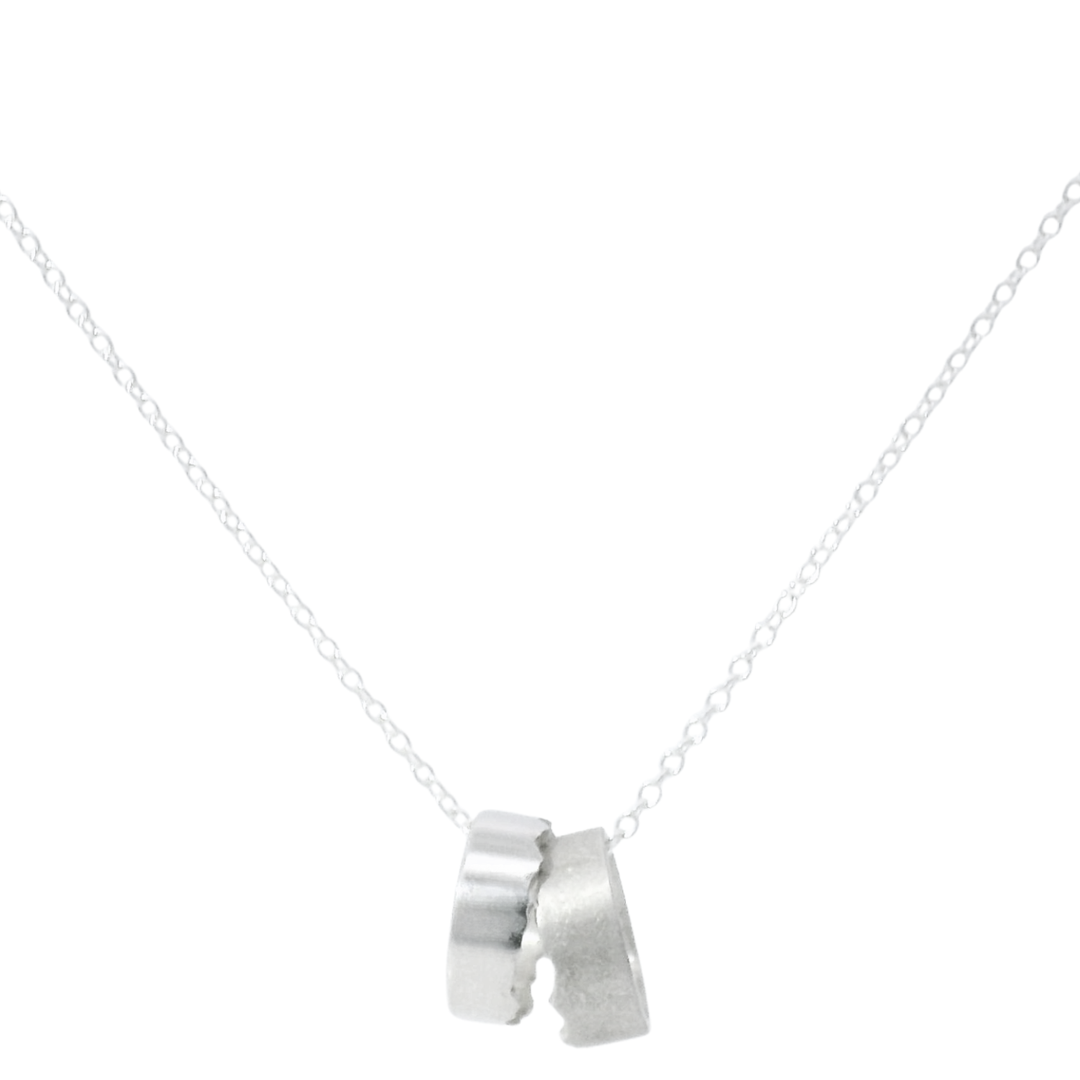 Sterling Silver Interlocking Mountain Pendant - "Absarokas"