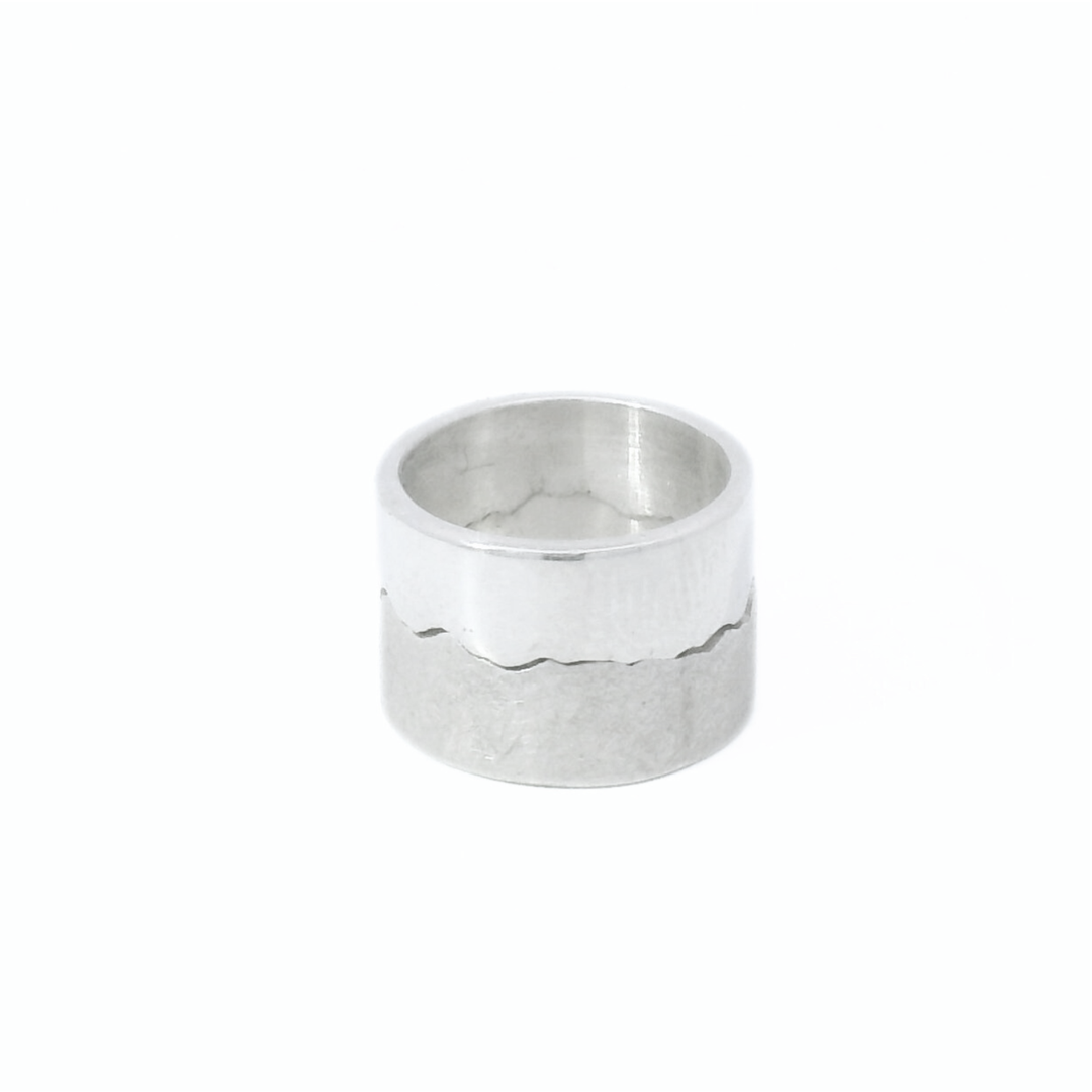 Sterling Silver Interlocking Mountain Pendant - "Absarokas"