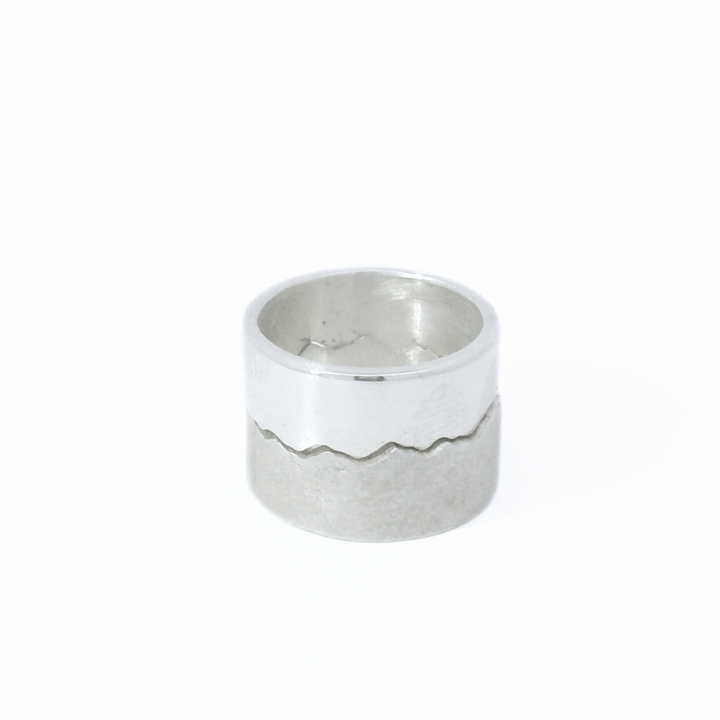 Sterling Silver Interlocking Mountain Pendant - "Absarokas"