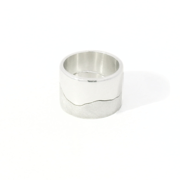 Sterling Silver Interlocking Mountain Range Pendant - "Bridger Mountains"