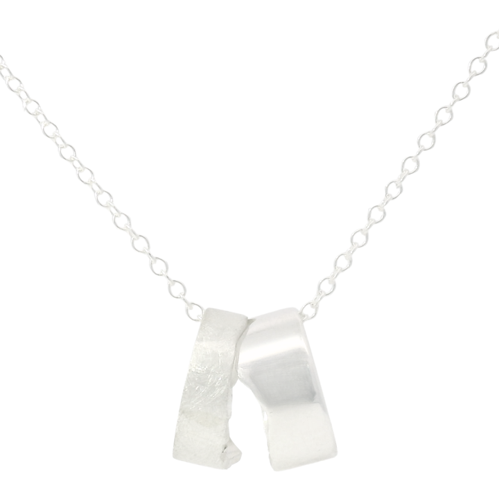 Sterling Silver Interlocking Mountain Pendant - "Crazy Mountains"