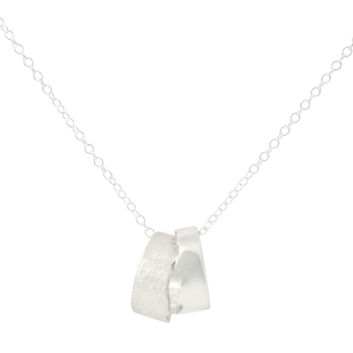 Sterling Silver Interlocking Mountain Pendant - "Crazy Mountains"